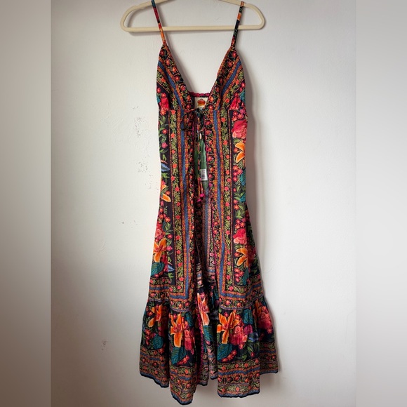 FARM RIO STITCHED GARDEN LONG COVERUP - Picture 2 of 16